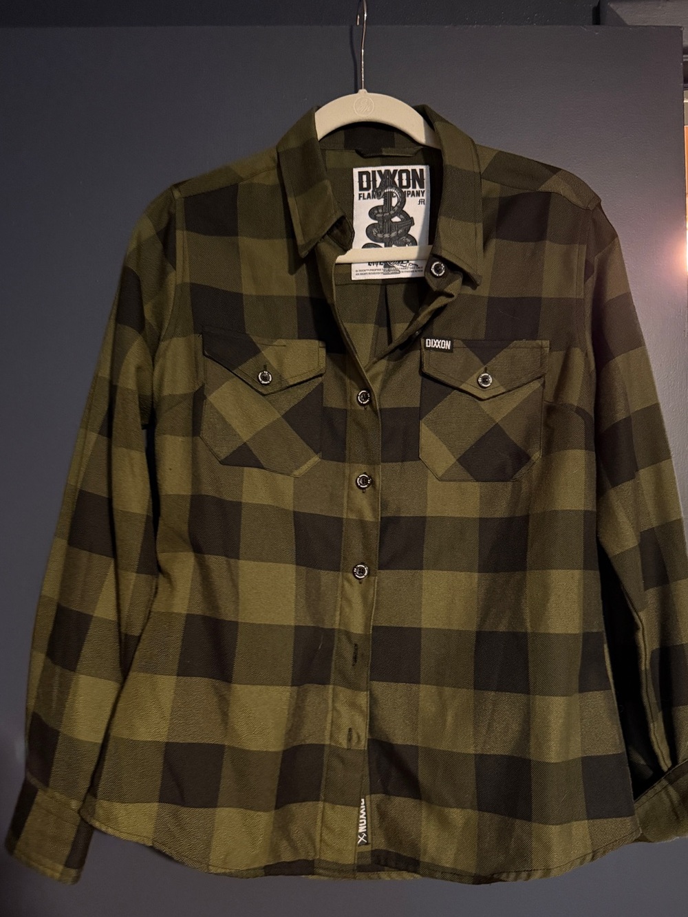 Dixxon flannel OD green women’s